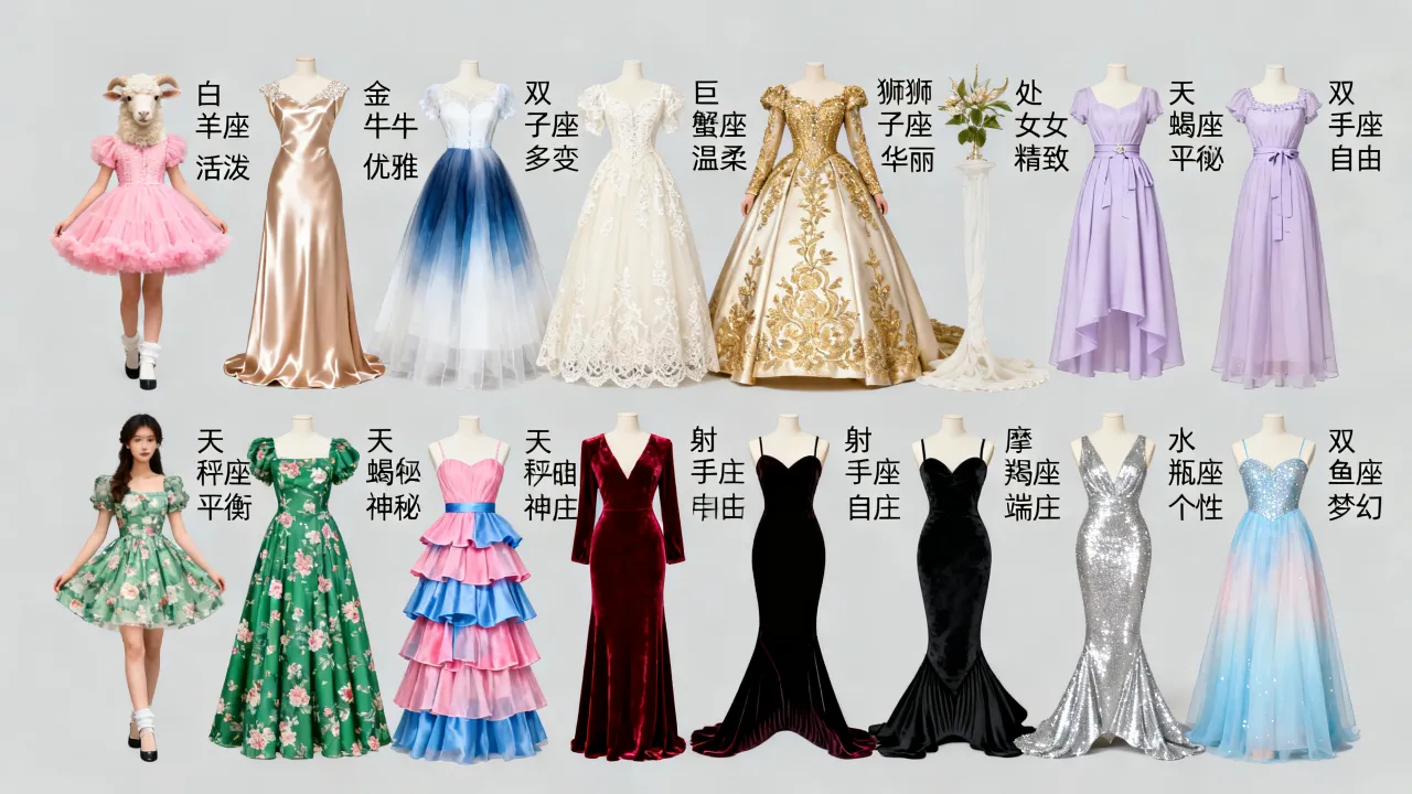 十二星座代表的公主裙是什么?,哪个星座的公主裙最好看? 十二星座代表的公主裙是什么?,哪个星座的公主裙最好看?