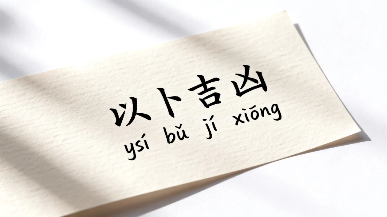 以卜吉凶拼音怎么拼？，以卜吉凶正确读音和拼音怎么写？