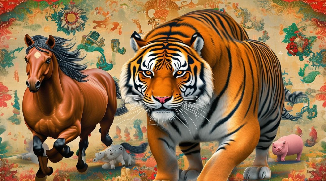生肖配对,马和猪哪个与虎更配?适配原因与契合度解析 生肖配对,马和猪哪个与虎更配?适配原因与契合度解析
