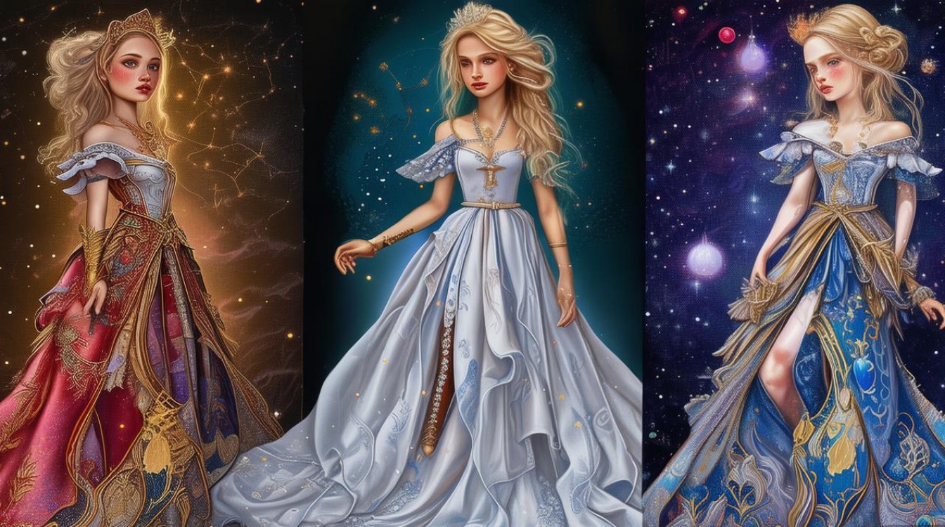 如何欣赏十二星座梦幻公主图片各星座独特梦幻高清风格？