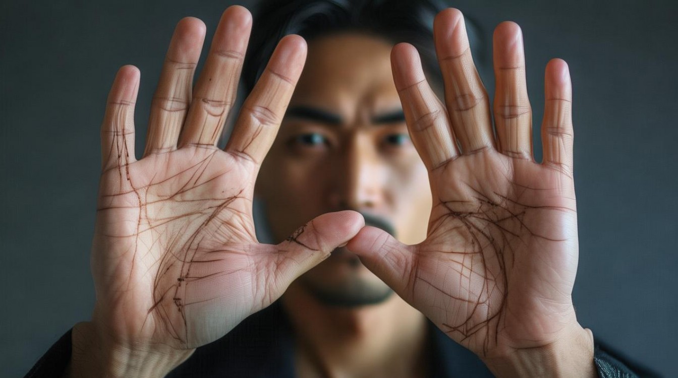 右假断掌的男人的命运