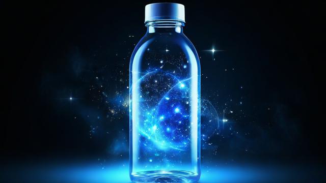 水瓶星座图片中，有哪些独特的视觉元素代表水瓶座的特点？