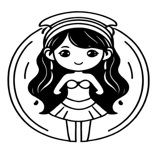 十二星座女孩简笔画