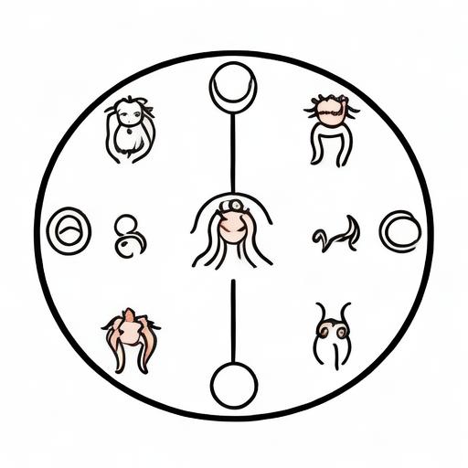 十二星座的简笔画