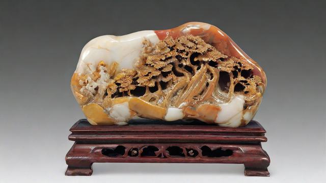 灵璧石摆放的风水图片