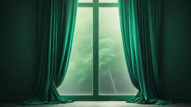 梦到绿窗帘